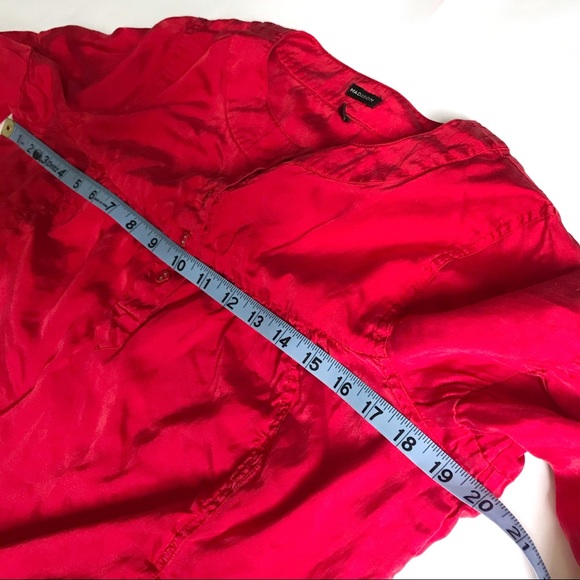 Silk Blend Tunic with Pockets and Lantern Sleeves - Picture 9 of 12